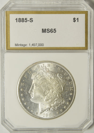 1885-S Morgan Dollar . . . . PCI MS-65