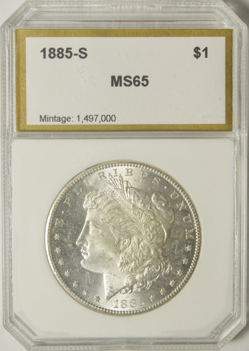 1885-S Morgan Dollar . . . . PCI MS-65