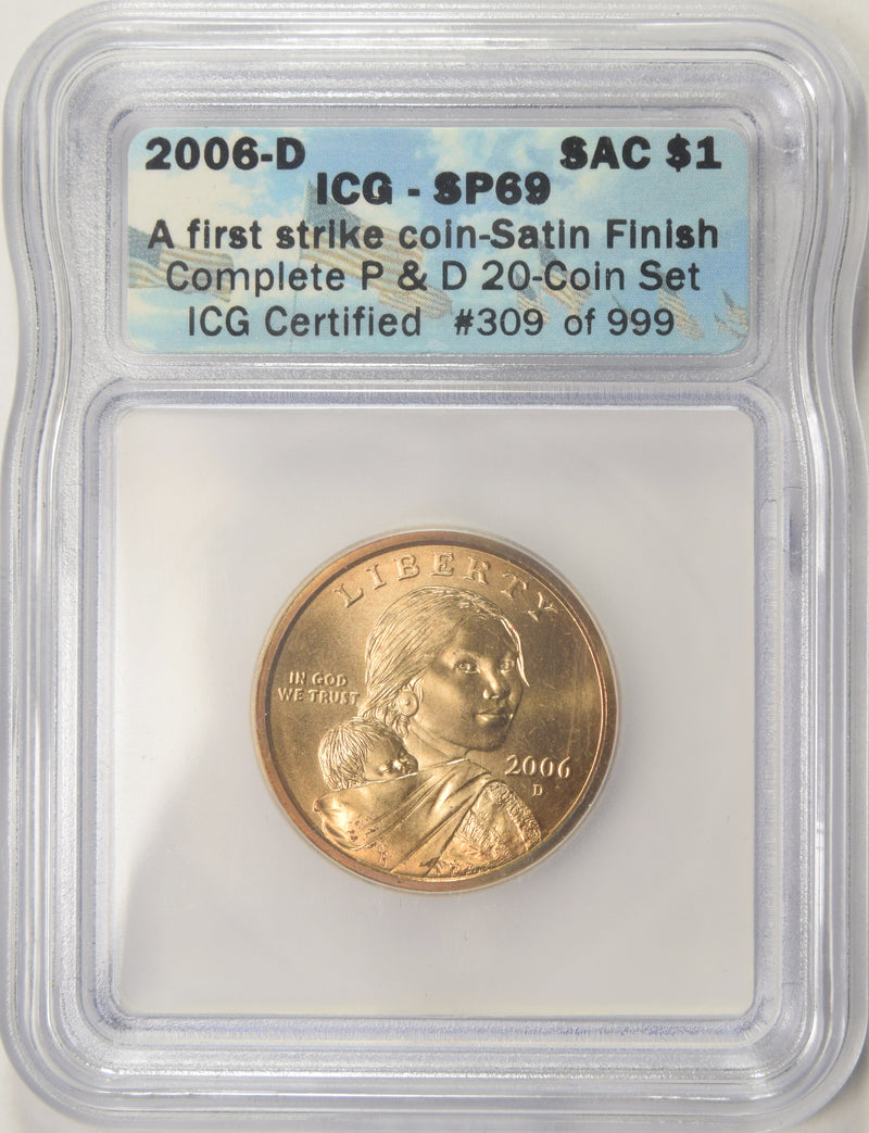 2006-D Sacagawea Dollar . . . . ICG SP-69 First Strike