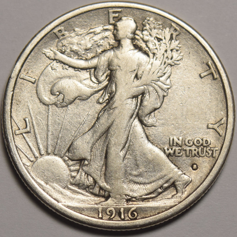 1916-S Obverse Walking Liberty Half . . . . Extremely Fine