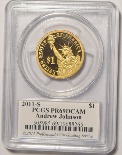 2011-D A. Johnson Presidential Dollar . . . . PCGS PR-69 DCAM