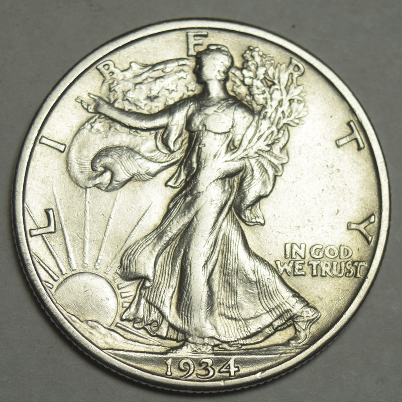 1934-S Walking Liberty Half . . . . Choice About Uncirculated