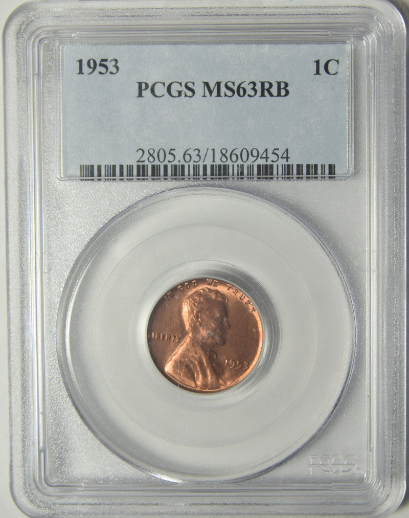 1953 Lincoln Cent . . . . PCGS MS-63 RB