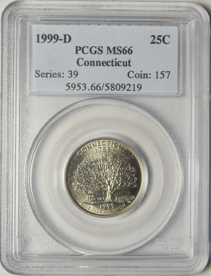 1999-D Connecticut State Quarter . . . . PCGS MS-66