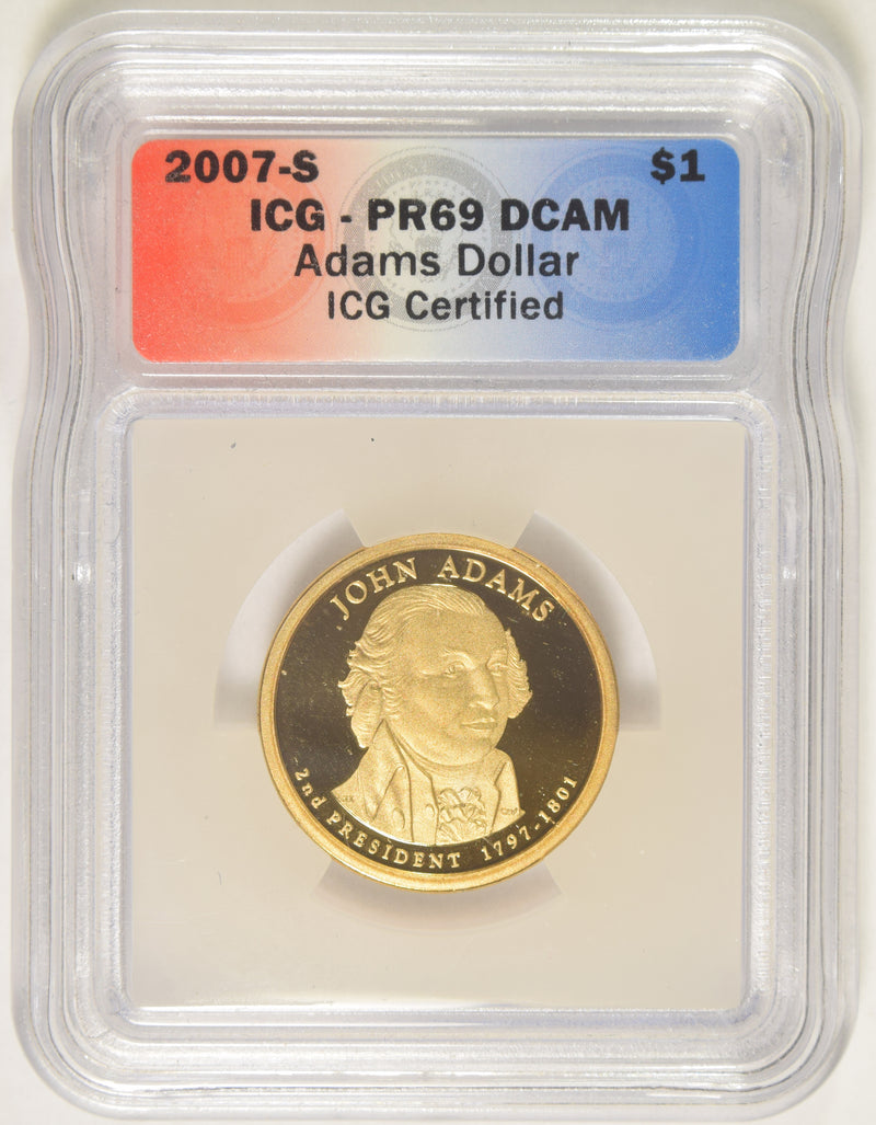 2007-S Adams Presidential Dollar . . . . ICG PR-69 DCAM