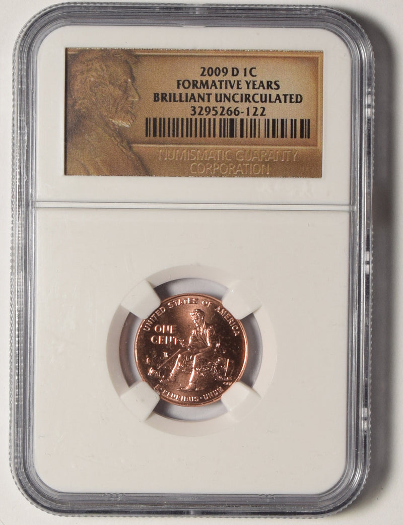 2009-D Formative Years Lincoln Cent . . . . NGC Brilliant Uncirculated