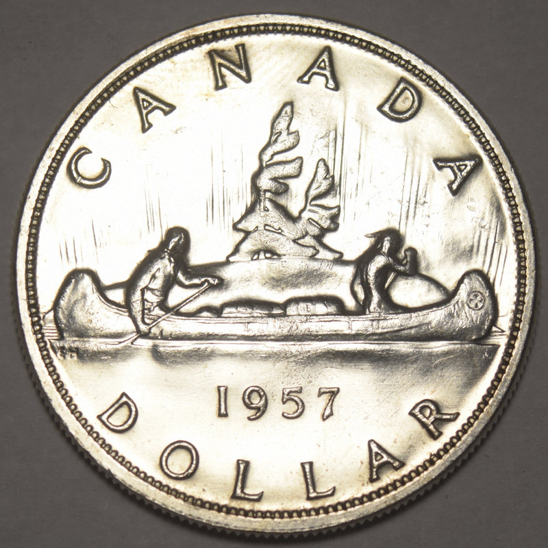 1957 Canadian Silver Dollar . . . . Choice Brilliant Uncirculated