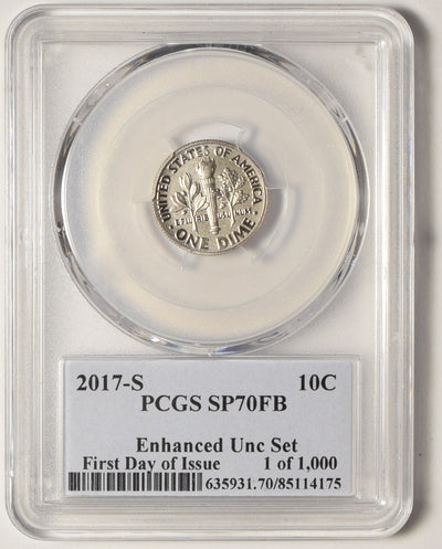 2017-S Roosevelt Dime . . . . PCGS SP-70 FB from Enhanced Uncirculated Set First Day of Issue