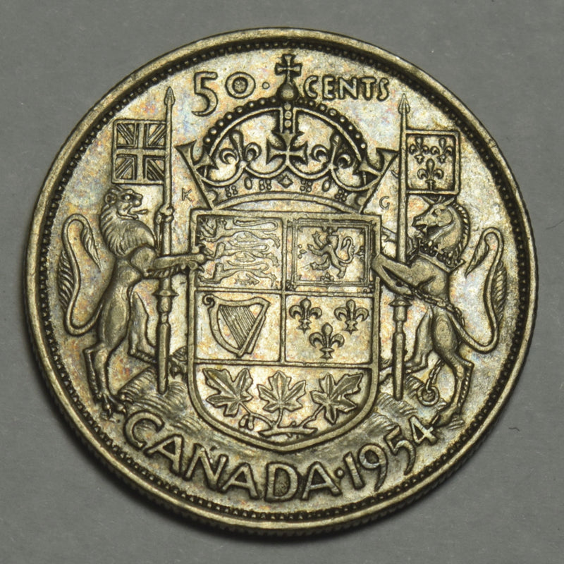 1954 Canadian Half . . . . Choice About Uncirculated
