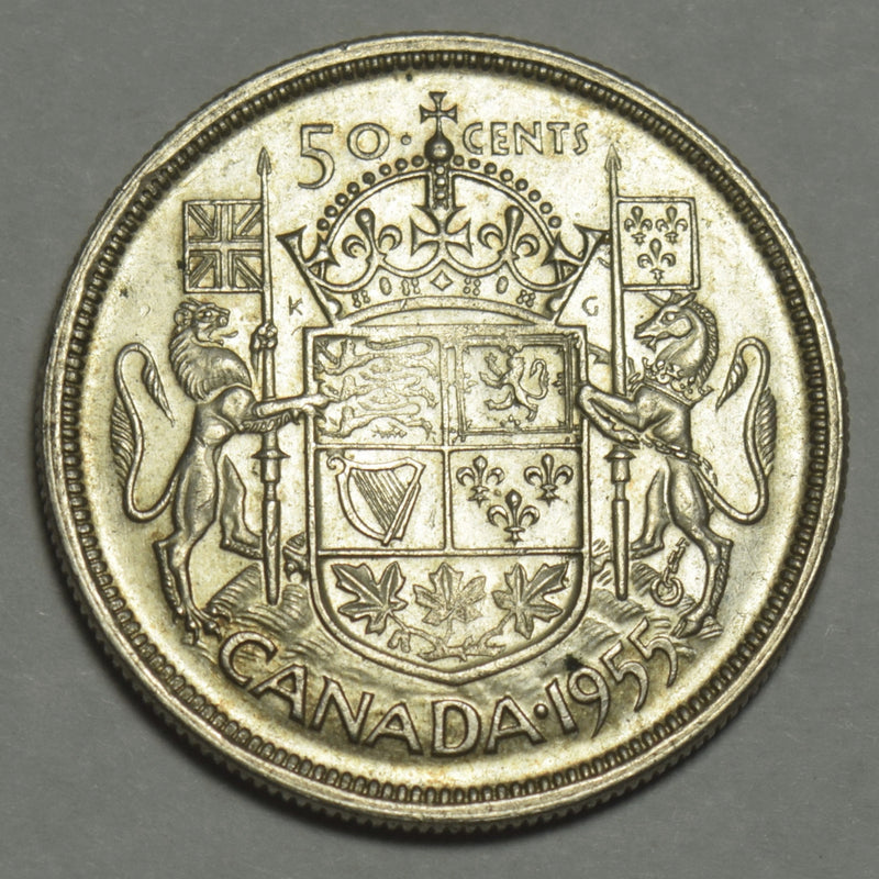 1955 Canadian Half . . . . Choice About Uncirculated