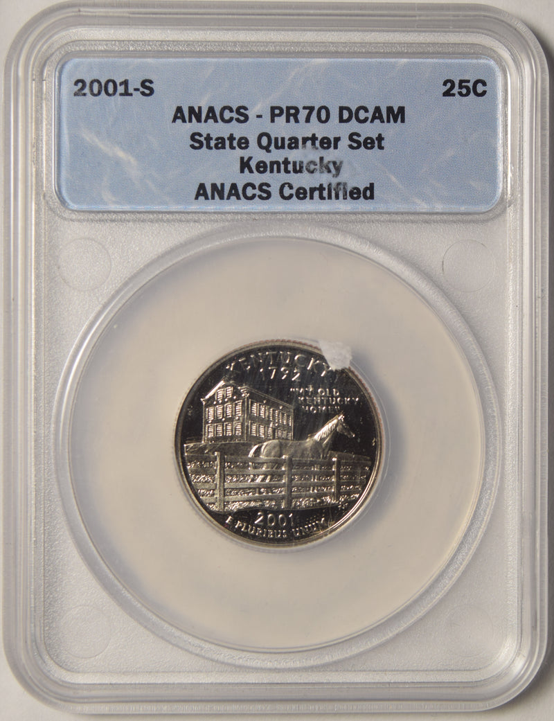 2001-S Kentucky State Quarter . . . . ANACS PR-70 DCAM
