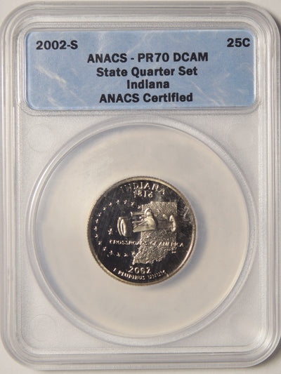 2002-S Indiana State Quarter . . . . ANACS PR-70 DCAM