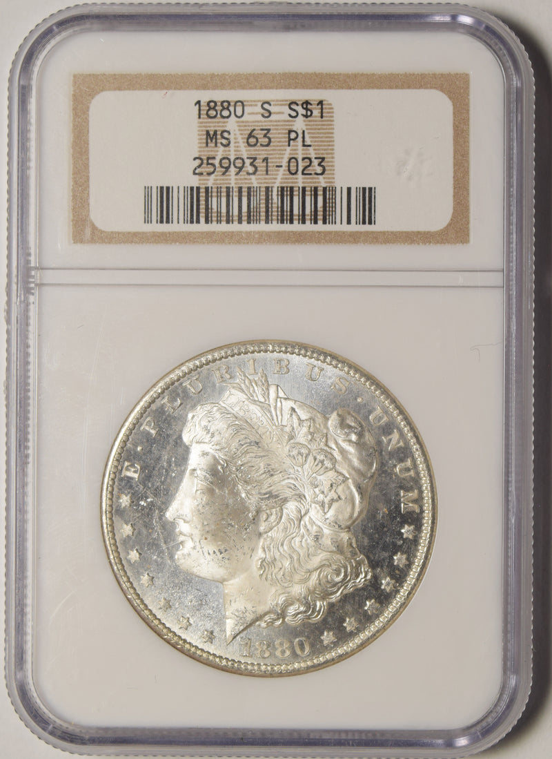 1880-S Morgan Dollar . . . . NGC MS-63 PL