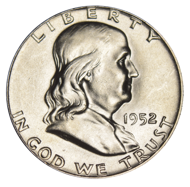 1952 Franklin Half Brilliant Uncirculated – Mount Vernon Coin