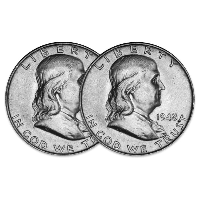 1948 and 1948-D Franklin Half Pair . . . . Brilliant Uncirculated