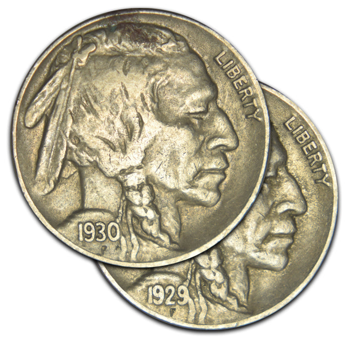 1929-S and 1930-S Buffalo Nickel Pair . . . . Extremely Fine