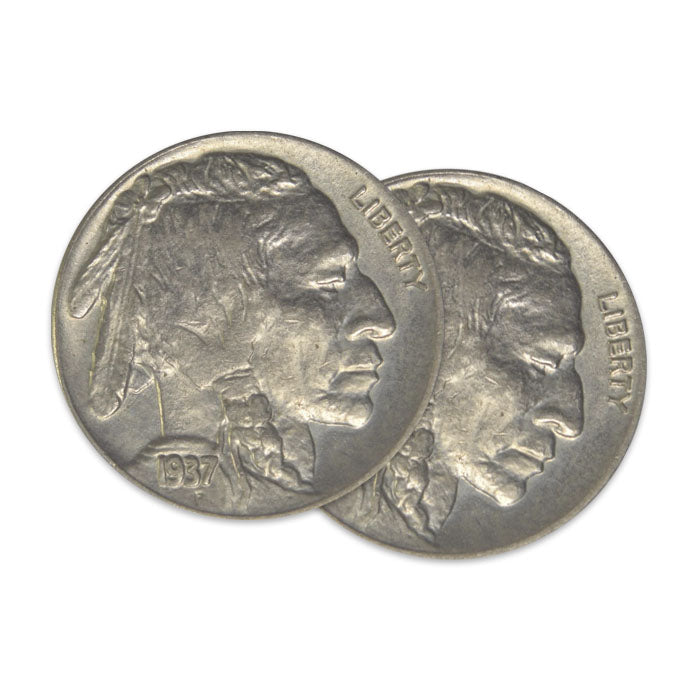 1936 and 1937 Buffalo Nickel Pair . . . . Choice Brilliant Uncirculated