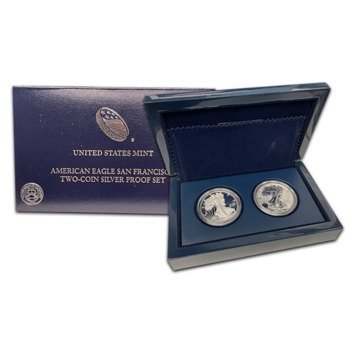 2012-S American Eagle San Francisco 2 Coin Silver Set . . . . Gem Proof and Reverse Proof