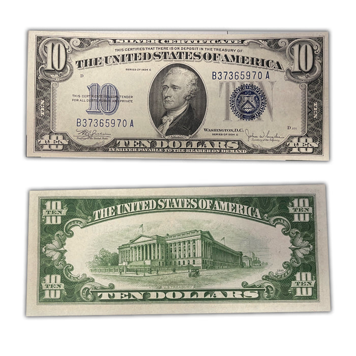 $10.00 1934 C Silver Certificate . . . . Gem Crisp Uncirculated