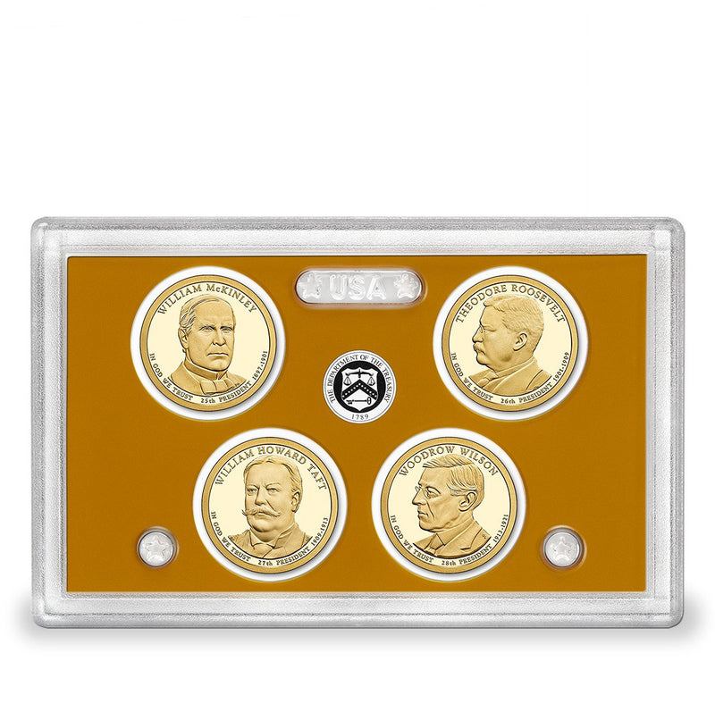 2013-S Presidential Dollar 4-coin Proof Set . . . . Superb Brilliant Proof