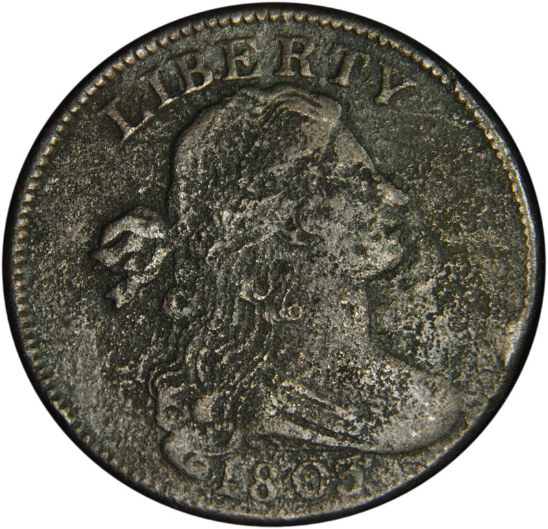 1803 Small Date Small Fraction Draped Bust Large Cent . . . . XF Corroded
