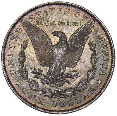 1885-O Morgan Dollar . . . . Choice BU Toned Reverse