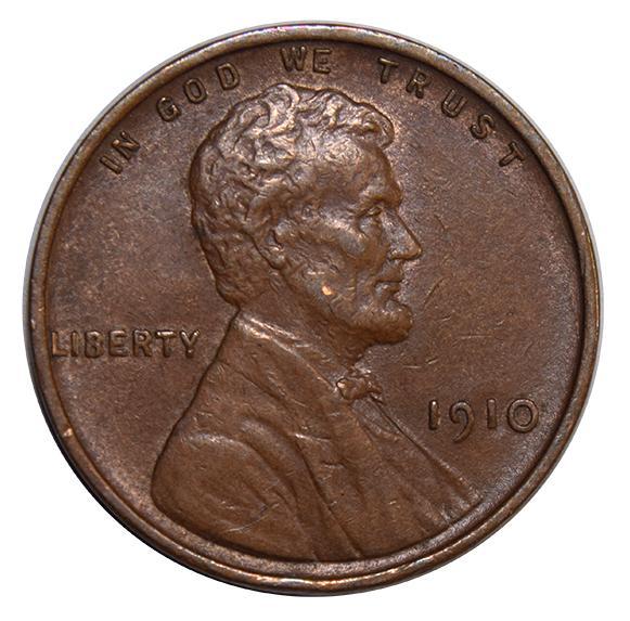 1910 Lincoln Cent . . . . Choice About Uncirculated