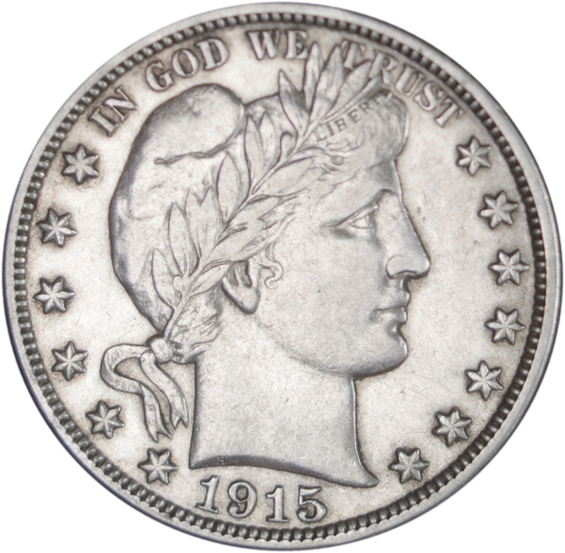 1915-D Barber Half . . . . Choice About Uncirculated