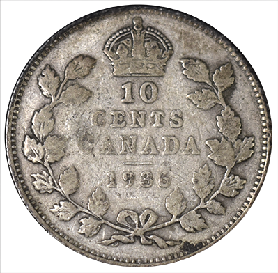 1936 Canadian 10 Cents . . . . Fine