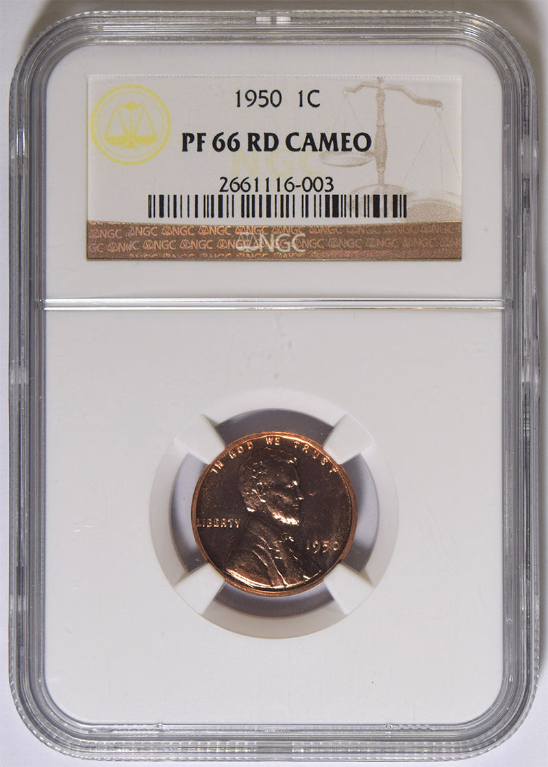 1950 Lincoln Cent . . . . NGC PF-66 Red Cameo