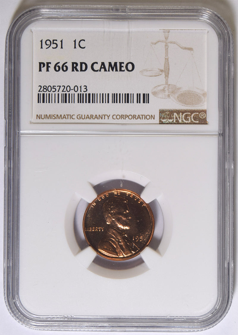 1951 Lincoln Cent . . . . NGC PF-66 Red Cameo