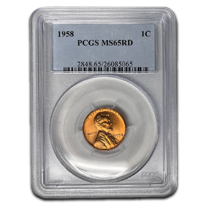 1958 Lincoln Cent . . . . PCGS MS-65 RD