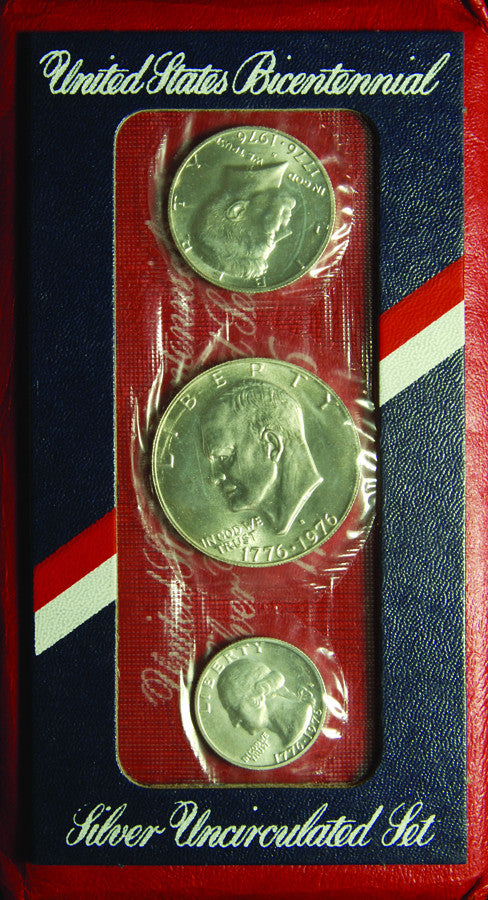 1976 3-piece Silver Mint Set . . . . Choice Brilliant Uncirculated