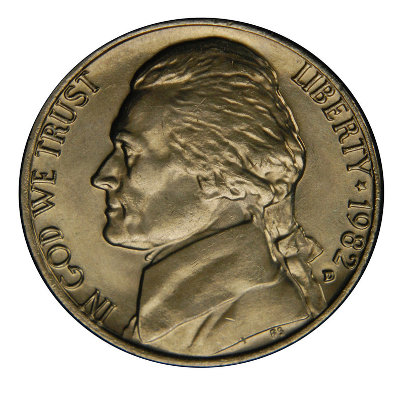1982-D Jefferson Nickel . . . . Brilliant Uncirculated