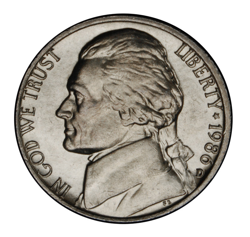 1986-D Jefferson Nickel . . . . Brilliant Uncirculated