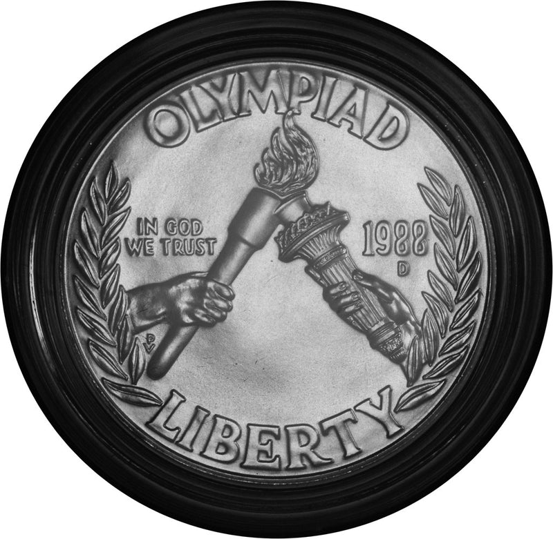 1988-D Seoul Olympiad Silver Dollar . . . . Gem BU in original U.S. Mint Capsule