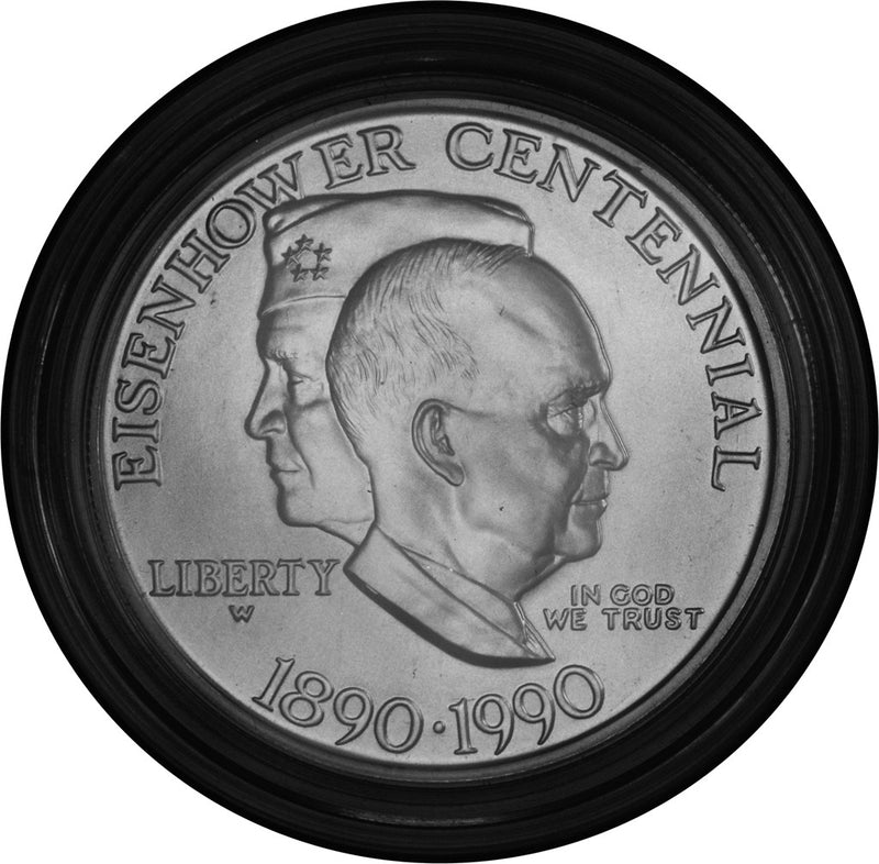 1990-W Eisenhower Centennial Silver Dollar . . . . Gem BU in original U.S. Mint Capsule