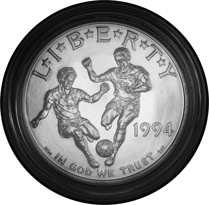 1994-D World Cup Silver Dollar . . . . Gem BU in original U.S. Mint Capsule