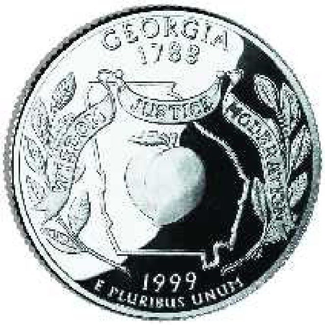 1999 Georgia State Quarter . . . . Choice BU