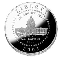2001-P U.S. Capitol Visitors Center Half . . . . Gem Brilliant Proof in original U.S. Mint Capsule