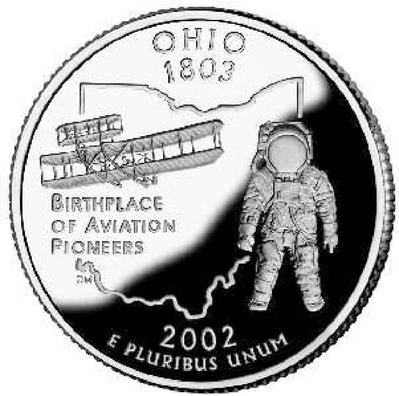 2002-D Ohio State Quarter . . . . Choice BU