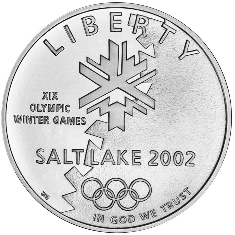 2002-P Salt Lake City Olympic Games Silver Dollar . . . . Gem BU in original U.S. Mint Capsule