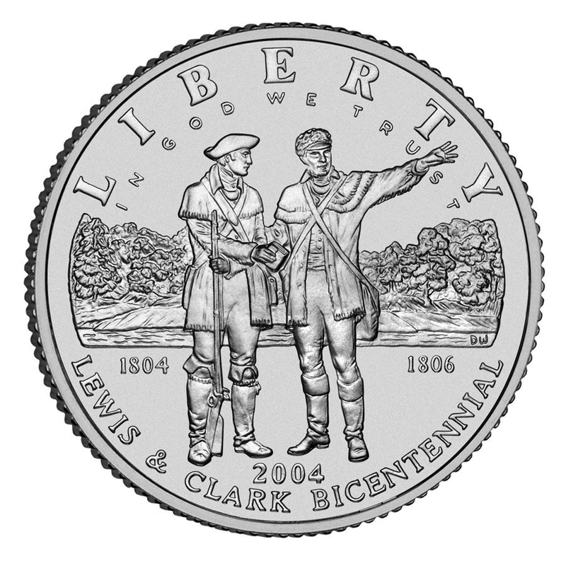 2004-P Lewis and Clark Bicentennial Silver Dollar . . . . Gem BU in original U.S. Mint Capsule