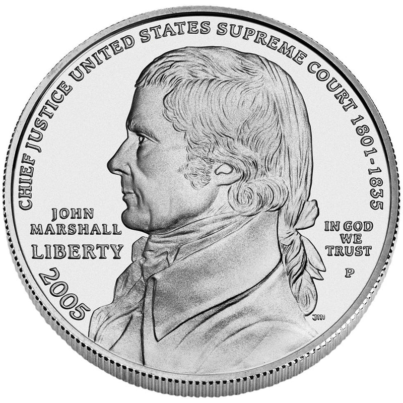 2005-P Chief Justice John Marshall Silver Dollar . . . . Gem BU in original U.S. Mint Capsule