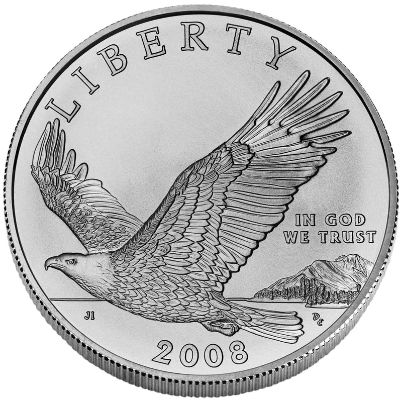 2008-P Bald Eagle Recovery and National Anthem Silver Dollar . . . . Gem BU in original U.S. Mint Capsule