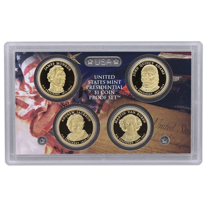 2008-S Presidential Dollar 4-coin Proof Set . . . . Superb Brilliant Proof