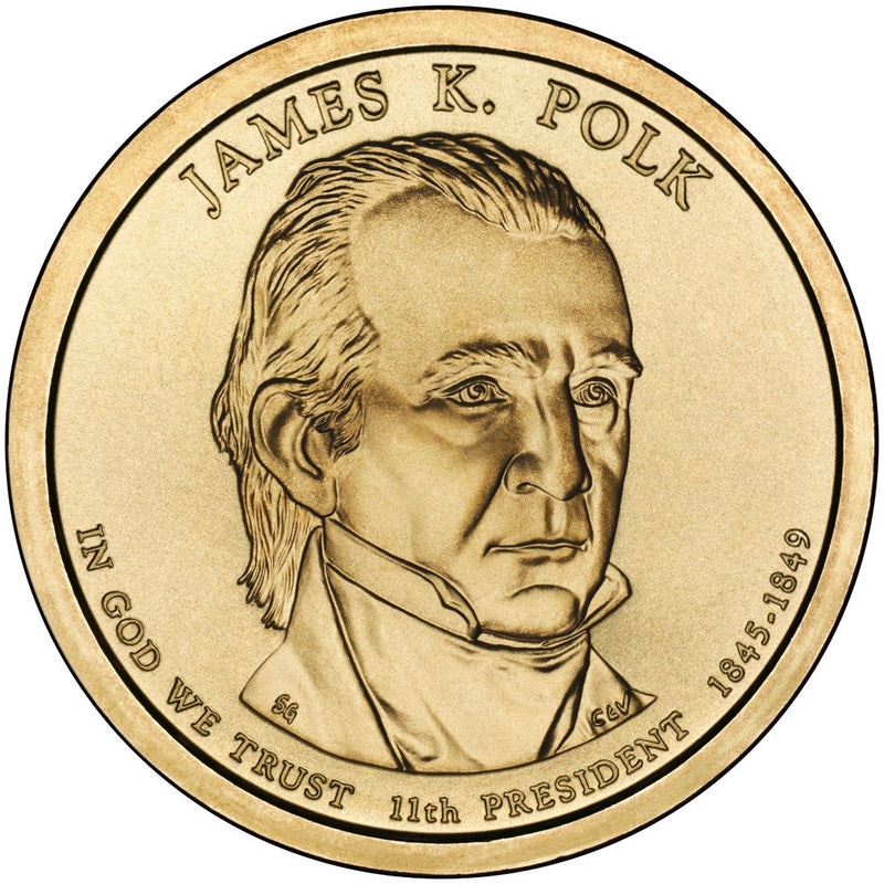2009-P and D Pair Polk Presidential Dollars . . . . Choice Brilliant Uncirculated
