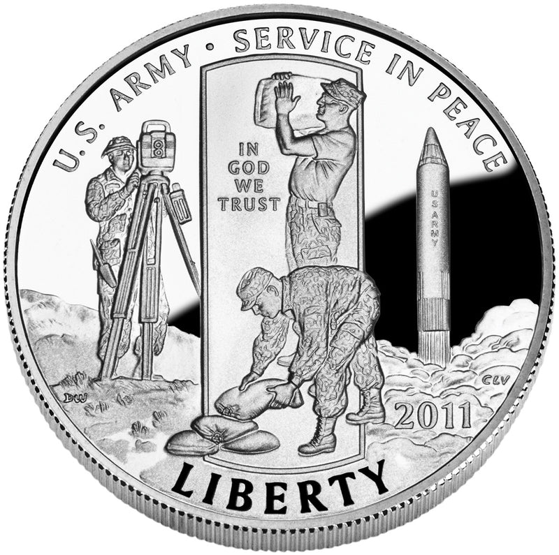 2011-S U.S. Army Half . . . . Gem Brilliant Proof in original U.S. Mint Capsule