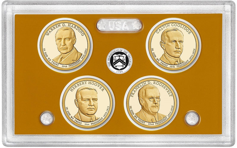 2014-S Presidential Dollar 4-coin Proof Set . . . . Superb Brilliant Proof