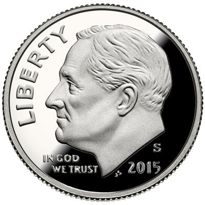 2015-S Roosevelt Dime . . . . Gem Brilliant Proof Silver